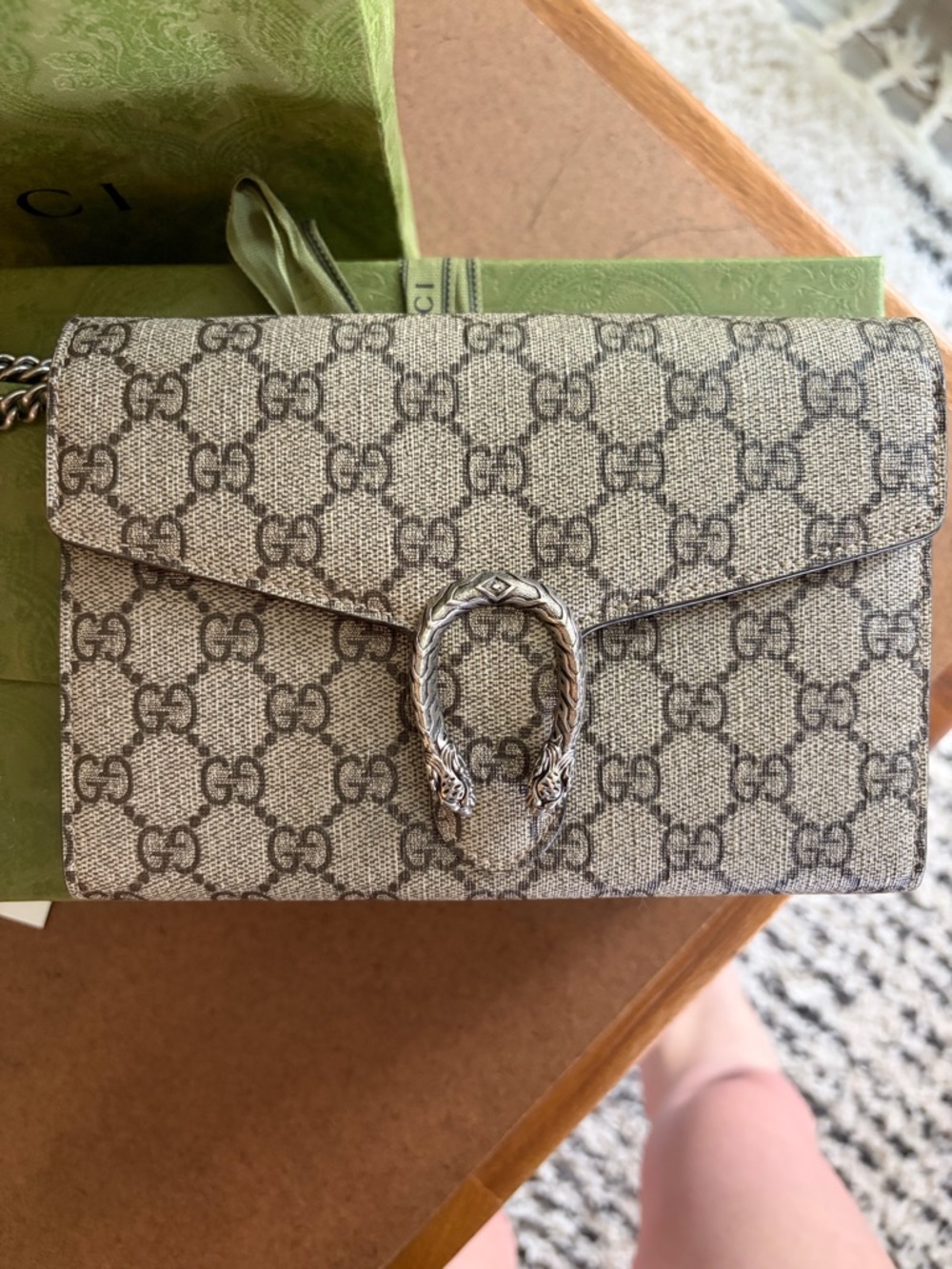 Gucci Beige/Tan Dionysus Wallet on Chain SOLD OUT ONLINE - Picture 2 of 7